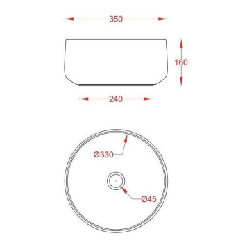 Artceram Cognac Раковина накладная Oslash;35 см, saniglaze, цвет: белый глянцевый-1