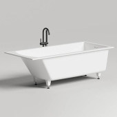 Salini Cascata kit Встраиваемая ванна 180х80х60см, донный клапан, материал: S-Sense, цвет: белый матовый. 104513M