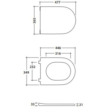 Globo Forty3 Сиденье с SoftClose, цвет белый. FOR23BI-1