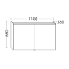 BURGBAD Iveo Зеркальный шкаф с подсветкой , 110.8х68х16см,свет. 1 выкл. стекл полки, 2 зеркальн двери с обеих сторон, зеркальная поверхность