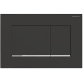 115.883.14.1 клавиша двойного смыва Sigma 30 NEW к 111.300/350/361/362/380/390/796 не оставляет отпечатков пальцев, черный мат/хром глянц/черный мат 115.883.14.1