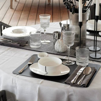 ADJ Прямоугольный плейсмат, 45x30 см., цвет: черный/серый-5