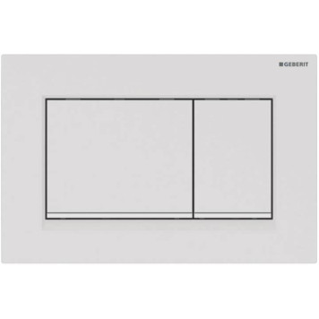 115.883.01.1 Клавиша смыва Sigma 30, двойной смыв,к 111.300/350/361/362/380/390/796 белый матовый лак, легко чистящееся покрытие, белый 115.883.01.1