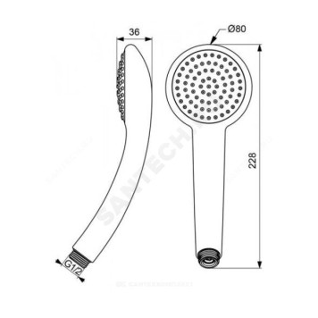 Лейка/душ FRESH S1 1/реж струи Vidima BA205AA-1