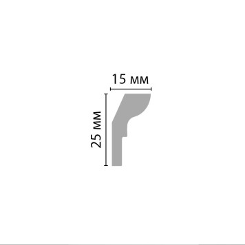 Плинтус потолочный гладкий DECOMASTER D111ДМ (25*15*2000мм)-1