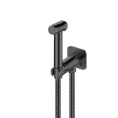 Newform X-STEEL 316 Гигиенический душ: руч. лейка, уголок с держателем, без смесителя, цвет: PVD Brushed gun metal. 69644X.59.064