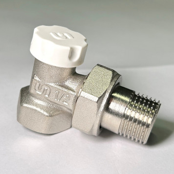 Вентиль обратный угловой НВ 1/2 с разъёмным соединением, никелированный