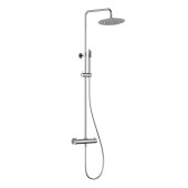 AQM8006CR Душевая система с термостатом, Ø250, 1/1 режим, латунная лейка, цвет хром AQM8006CR