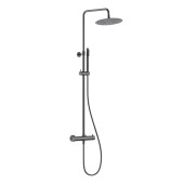 AQM8006GM Душевая система с термостатом, Ø250, 1/1 режим, латунная лейка, цвет металл AQM8006GM