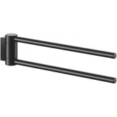 14919370000 PLAN Полотенцедержатель двойной, поворотный, 300 мм, чёрный матовый 14919370000