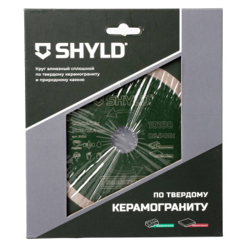 Круг алмазный SHYLD сплошной по твердому керамограниту и природному камню 150х22,23/25,4 мм(30310)