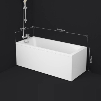 W90A-160-070W-A Ванна акриловая 160х70 см-7