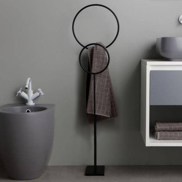 Bertocci Moon Полотенцедержатель напольный 110 см, цвет: черный матовый. 147 0374 0800-2