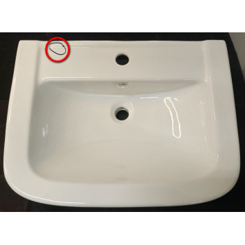 SaleWeliaWL52 Подвесная раковина с отв под смеситель и переливом. 610x460х180мм SaleWL52_1116