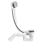 285357 Simplex слив-перелив полуавтомат для стандартных ванн, с сифоном, 40/50 x 540, пластик/хром 285357