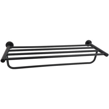 AQ4015MB ВЕГА полка для полотенец, матовый черный AQ4015MB