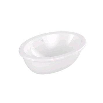 Раковина, Villeroy Boch, Loop Friends, шгв 485-325-215, отверстия для смесителя-отсутствуют, CeramicPlus, цвет-альпийский белый