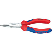Плоские круглогубцы KNIPEX хромированные 160 мм с режущими кромками (2505160)