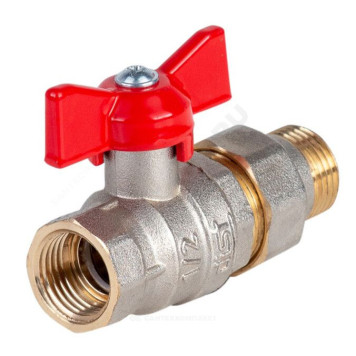 Кран шар лат Стандарт нк Ду20 Ру40 м/амер полн баб Dist Н342Б-2