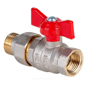 Кран шар лат Стандарт нк Ду20 Ру40 м/амер полн баб Dist Н342Б-7