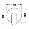 Duravit Wave Смеситель для душа, настенный, цвет: черный матовый. WA4210007C46