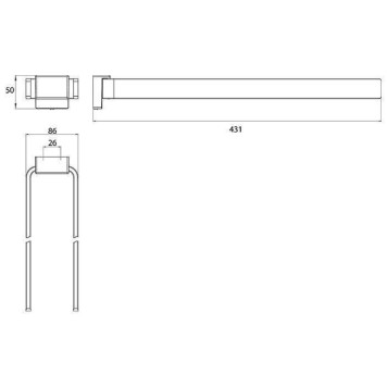 Emco Cue Полотенцедержатель 43см., двойной, цвет: хром-1