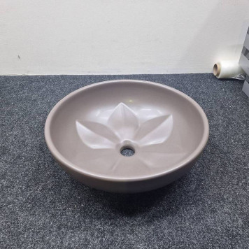 Azzurra Fleur Раковина накладна, 45х16см, без отв., цвет: Tortora-1