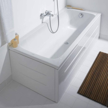 Duravit D-Code Ванна акриловая 180х80x40см , встраиваемая, с 2 наклонами для спины, выпуск центральный, цвет: белый. 700101000000000, 790226000001000, 790127000000000-2