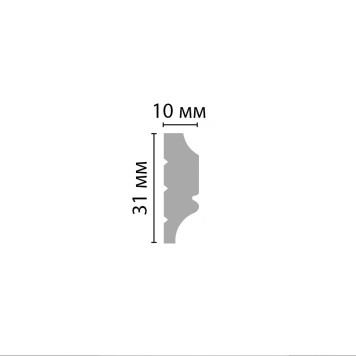 Молдинг гладкий DECOMASTER D116ДМ (31*10*2000 мм)-2