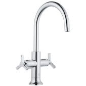 Kludi 20 118 0539 Nova Fonte Déco Смеситель для раковины 205 мм, со сливн. гарн., Керамика 90°, 5,6 201180539