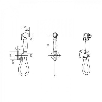 Boheme Brilante Гигиеническая лейка без штуцера, цвет: хром 406-2-1