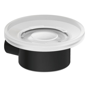 Kludi 58 985 39 Vela R Мыльница настенная, (белое матовое стекло), черный матовый 5898539