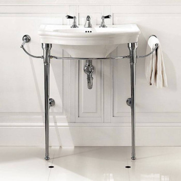 DevonDevon New Etoile Консоль 98х52.5см, с раковиной на 3 отв, напольная, цвет: хром/белая. IBLG3FNET, DENEWETOILECR-1