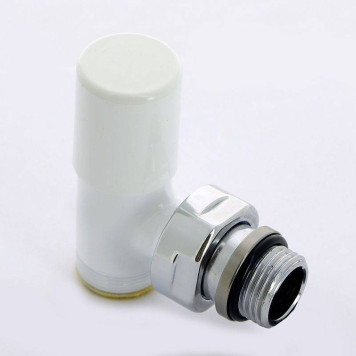 Вентиль ручной Carlo Poletti Compact угловой НН 1/2 х М24 х 19 цвет белый-3