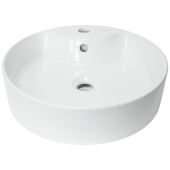 AQ WB.CT/Best/43-C.Shelf/WHT Sanita Luxe Раковина накладная Best Shelf Ø433 мм, с отв. под смес., с WB.CT/Best/43-C.Shelf/WHT