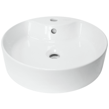 AQ WB.CT/Best/43-C.Shelf/WHT Sanita Luxe Раковина накладная Best Shelf Ø433 мм, с отв. под смес., с WB.CT/Best/43-C.Shelf/WHT