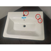 SaleRoca327472000 The Gap Раковина накладная 600x440х165(40) мм, с отв. под смес., с отв. перелива Sale327472000_1072