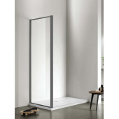 AQ ARI WA 10020GM Неподвижная душевая стенка 1000x2000, для комбинации с дверью, профиль оружейная сталь, стекло прозрачное AQ ARI WA 10020GM