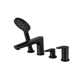 AQ1148MB БЕТТА смеситель на борт ванны на 4 отв., матовый черный AQ1148MB