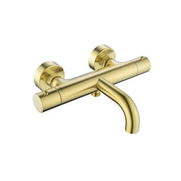 AQ1343BG ЕВРОПА термостатический смеситель для ванны, шлиф. золото AQ1343BG