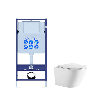 SET AQUATEK ЛИБЕРТИ (рама AQUATEK Standard INS-0000012 (без крепежа и клавиши) + унитаз ЛИБЕРТИ AQ1999T-00 с тонким сиденьем sc) SET AQUATEK ЛИБЕРТИ