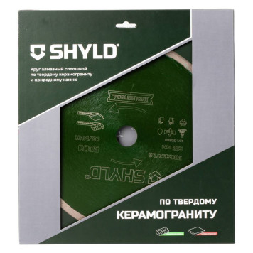 Круг алмазный SHYLD сплошной по твердому керамограниту и природному камню 300х32 мм(30360)