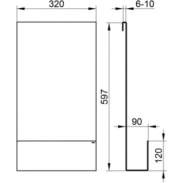 24951370000 UNIVERSALARTIKEL Полочка для душа навесная, со сливными прорезямии и интегрированными крючками, черный матовый 24951370000-2