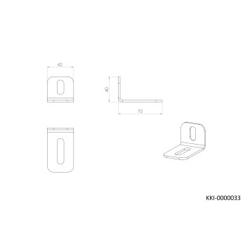 KKI-0000033 Комплект крепления для инсталляций к стене (угловой монтаж) 75 -105 мм KKI-0000033-2