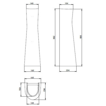 136012S0000B0 Пьедестал Соната, Версия, Pro белый 1.3601.2.S00.00B.0-2