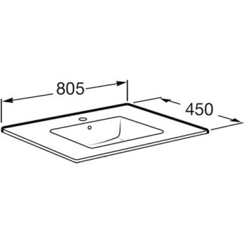 32799C000 Victoria-N раковина мебельная 800х460х160 ГРУЗИТЬ ТОЛЬКО С МЕБЕЛЬЮ 32799C000-1