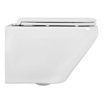 AQ1155-00 ЛИРА Унитаз подвесной безободковый 490365320мм, тонкое сиденье с механизмом плавного закрывания, крепеж AQ1155-00-5