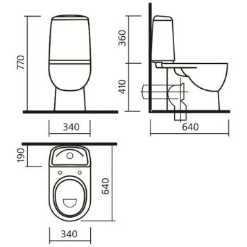 BEST COMFORT Унитаз-компакт Черный S1 (WC.CC/Best/2-DM/BLK.G/S1) WC.CC/Best/2-DM/BLK.G/S1-2