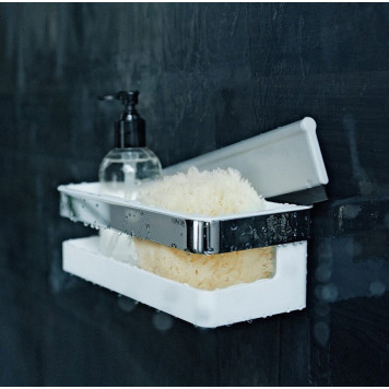 12758010000 COLLECTION MOLL Корзинка для душа, хром/белый 12758010000-1