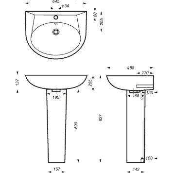 CLASSIC Пьедестал Белый S1 (PD.FS/Classic/N/WHT.G/S1) PD.FS/Classic/N/WHT.G/S1-1